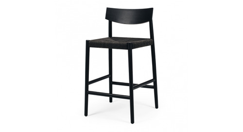 Ingrid Highback Barstool Black Oak
